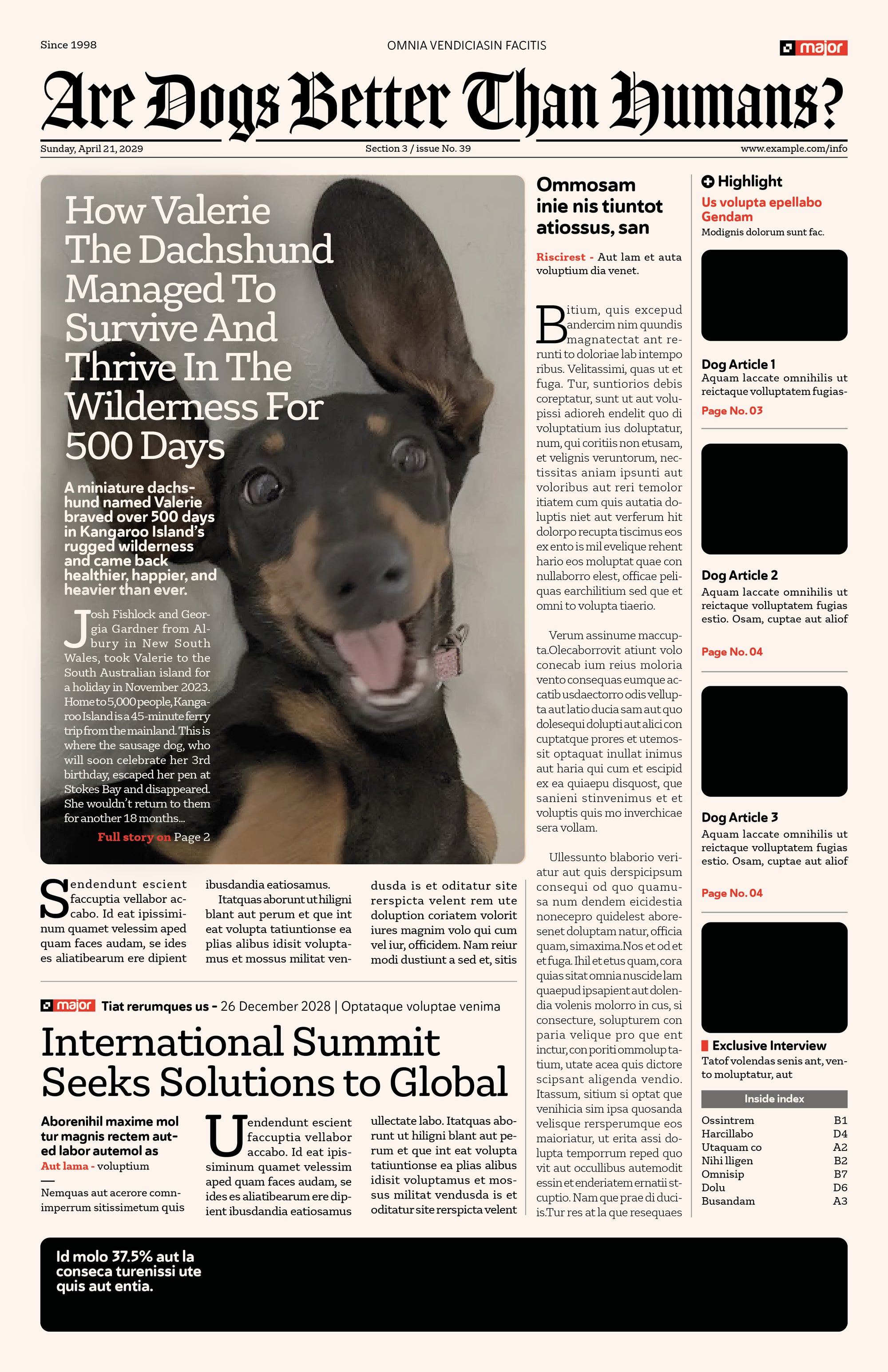 Monthly Dog Newspaper Magazine